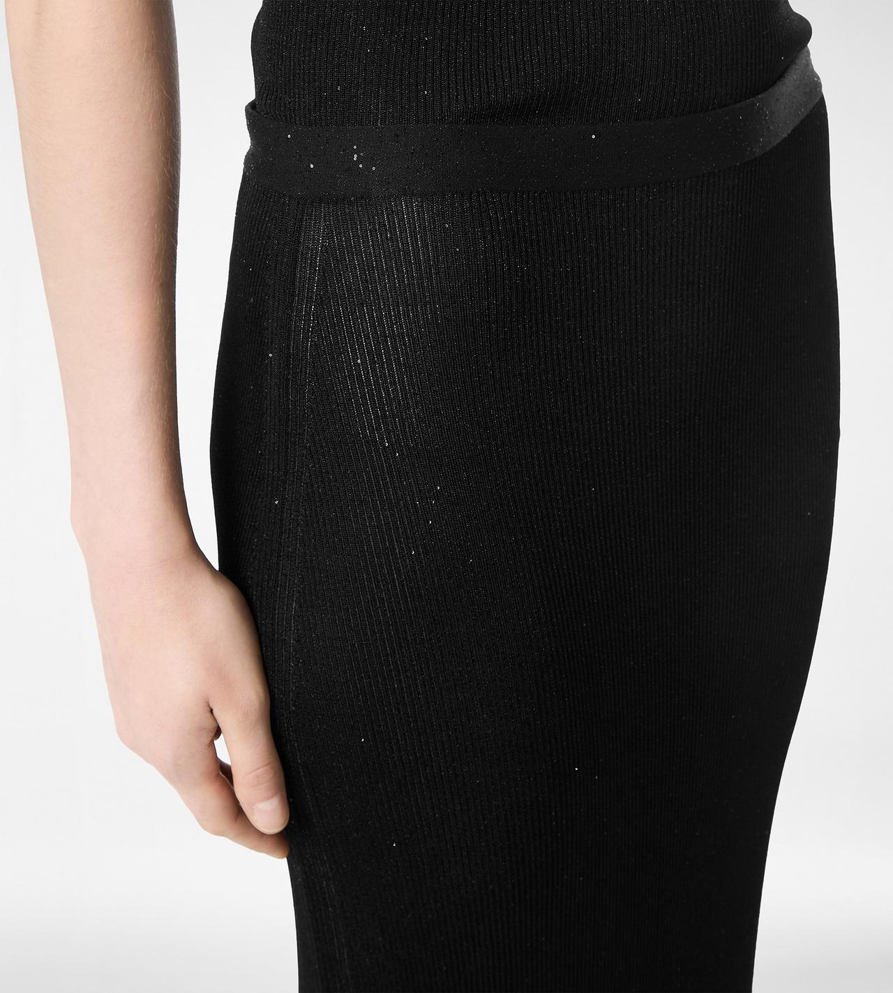 MICRO SEQUINS EMBELLISHED RIB LONG SKIRT image number 1