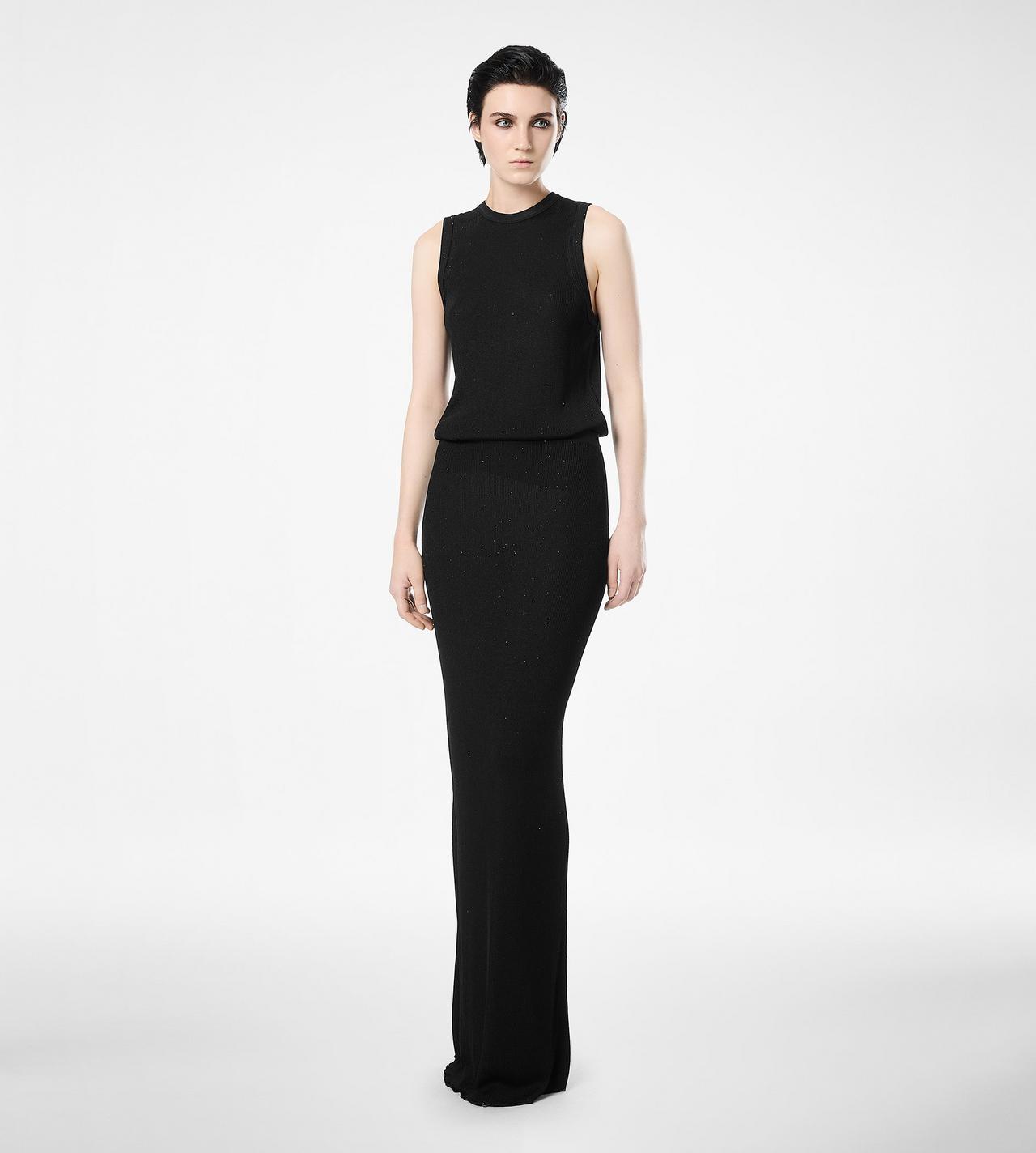 MICRO SEQUINS EMBELLISHED RIB LONG SKIRT image number 2