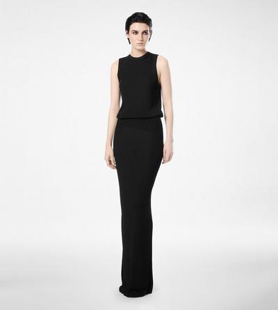 MICRO SEQUINS EMBELLISHED RIB LONG SKIRT image number 2