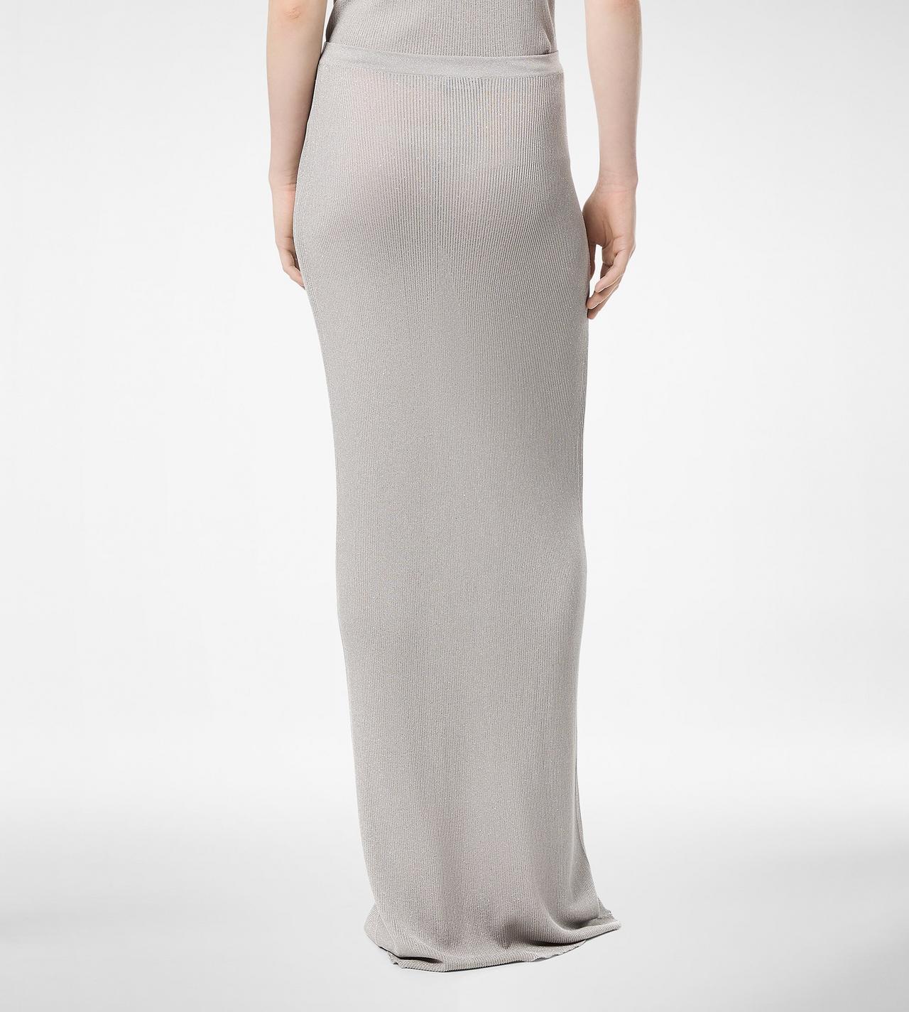 MICRO SEQUINS EMBELLISHED RIB LONG SKIRT image number 4