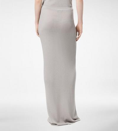 MICRO SEQUINS EMBELLISHED RIB LONG SKIRT image number 4