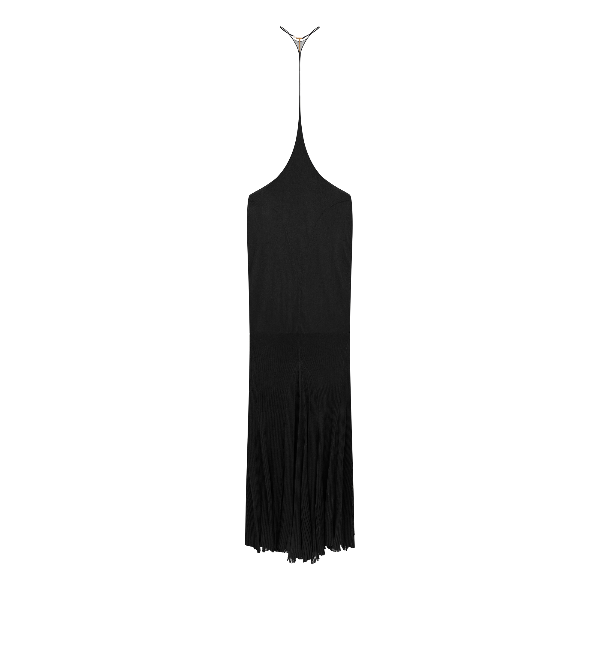 SHEER VISCOSE KNIT SKIRT WITH CHOKER DETAIL