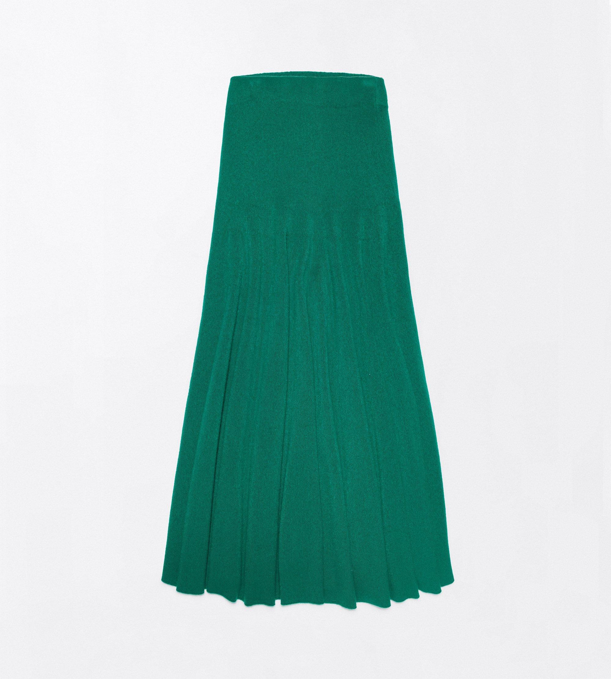 CASHMERE MID-LENGTH FLARE SKIRT WITH FITTED WAIST