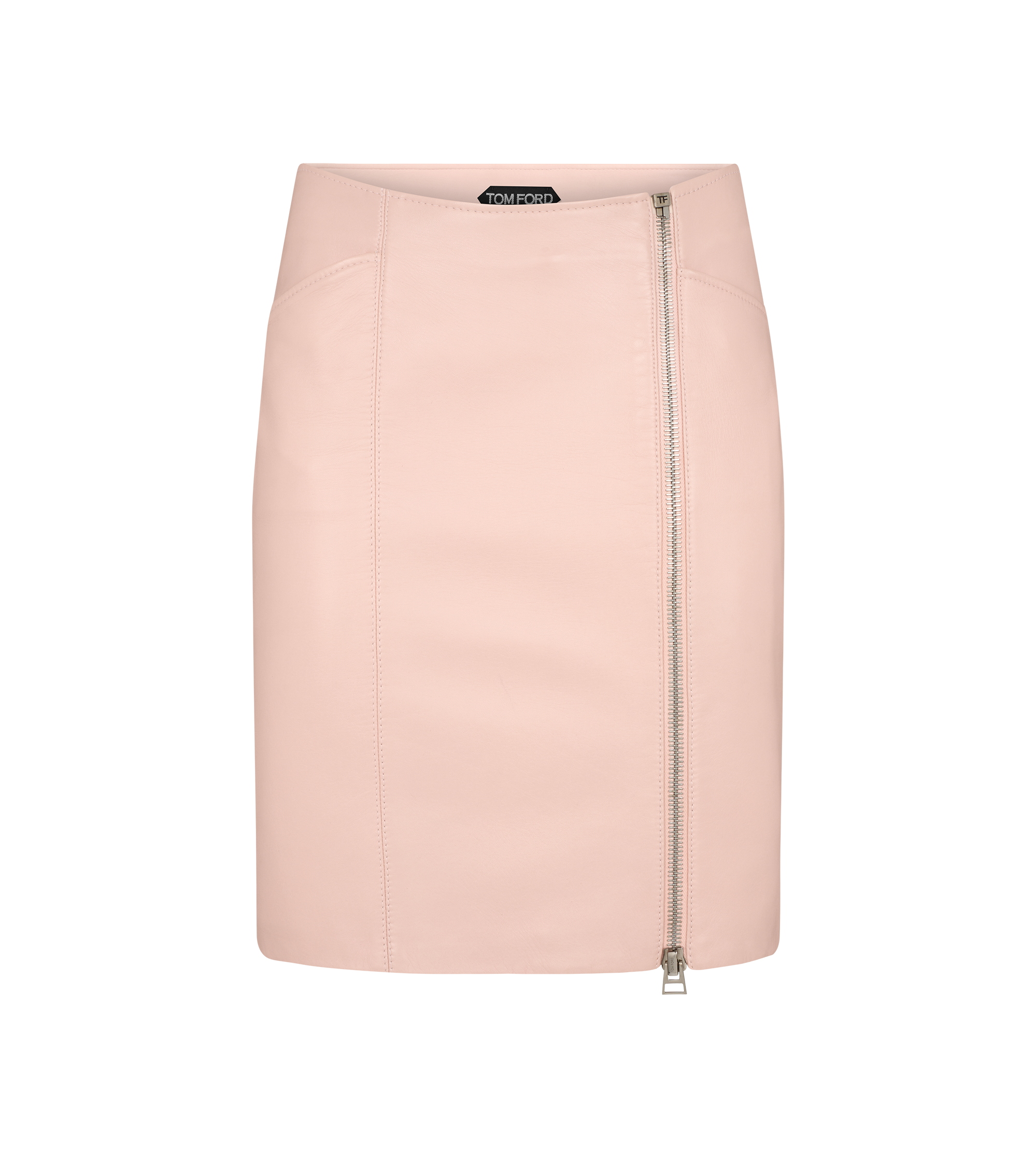 ABOVE THE KNEE SIDE ZIP LEATHER SKIRT | Tom Ford Fashion