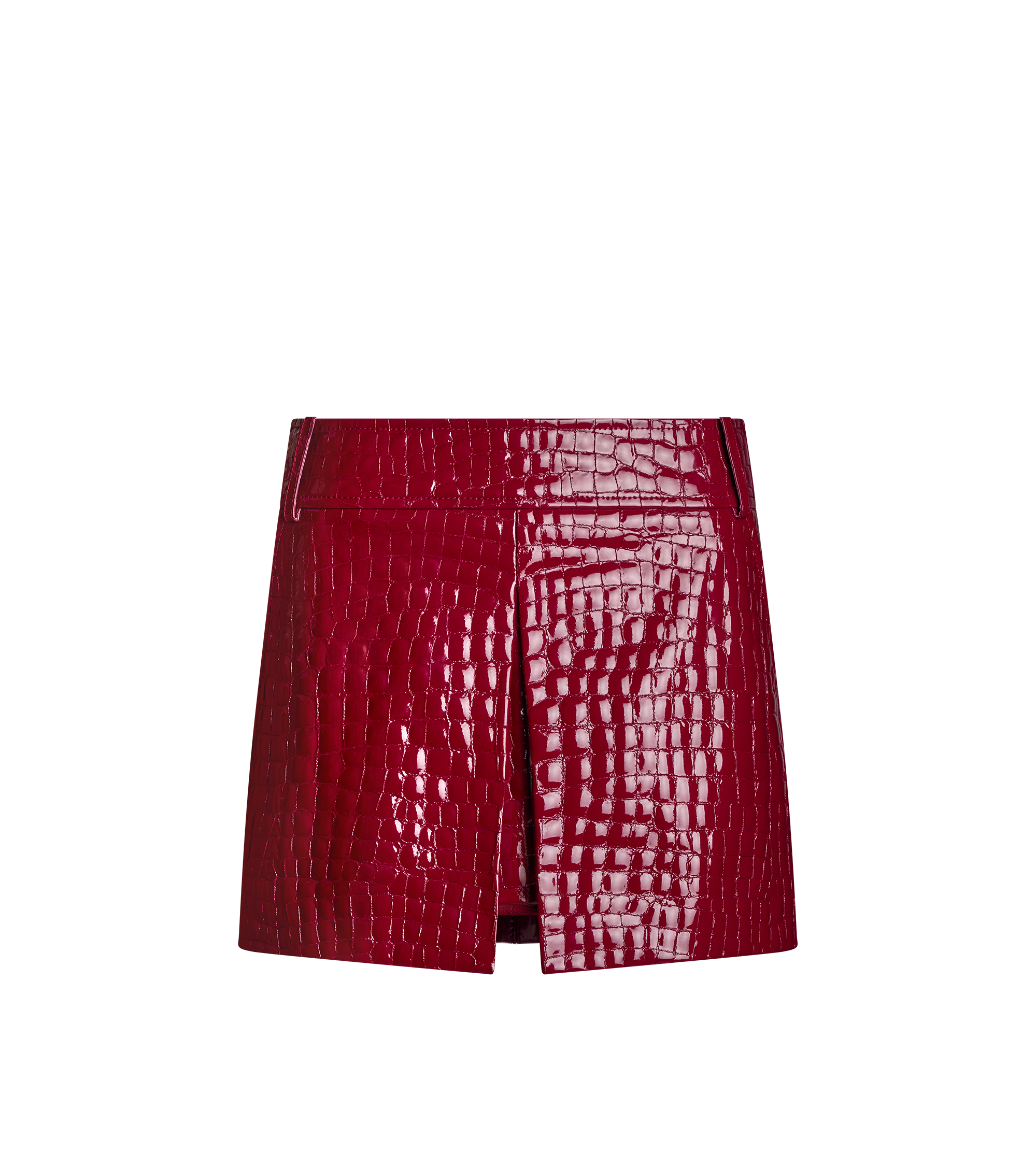Gerard Crocodile-Embossed Vegan Leather Mini Skirt