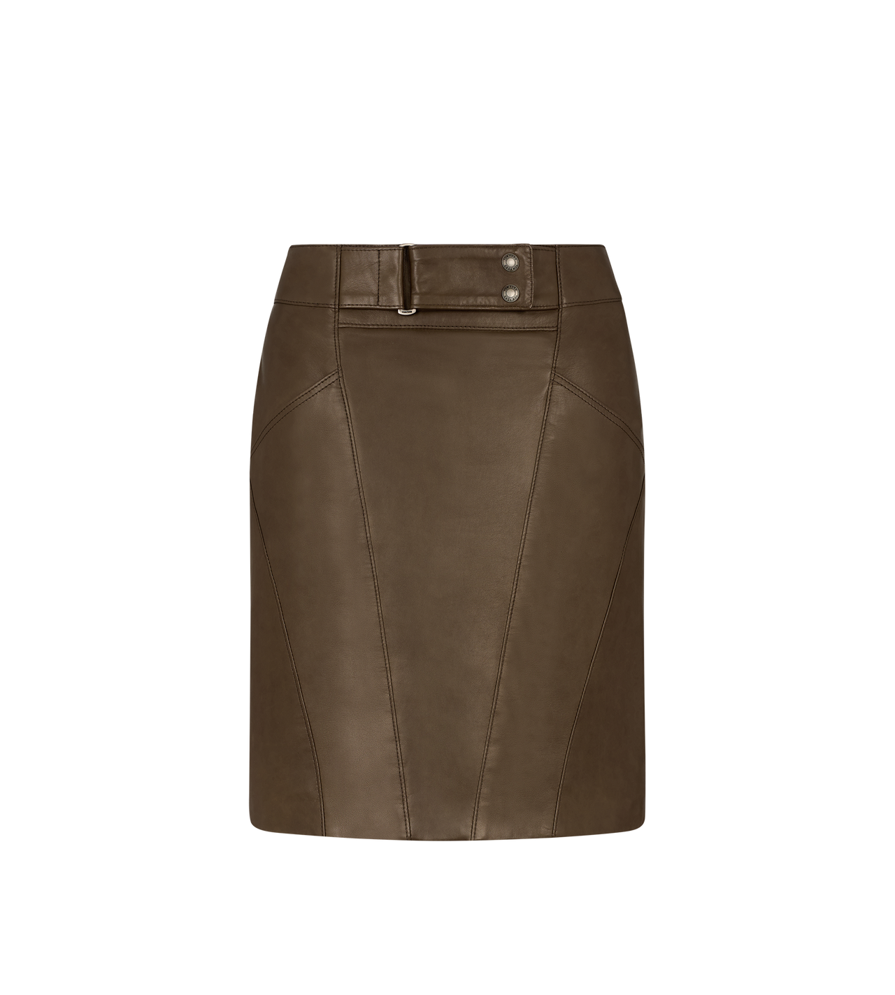 ABOVE THE KNEE LEATHER PENCIL SKIRT image number 0