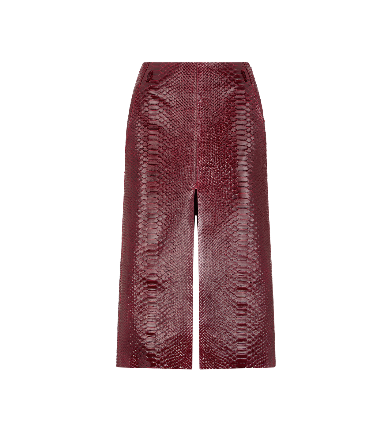 SEMI SHINY PRINTED CALF LEATHER SKIRT image number 0