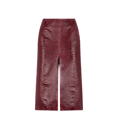 SEMI SHINY PRINTED CALF LEATHER SKIRT image number 0