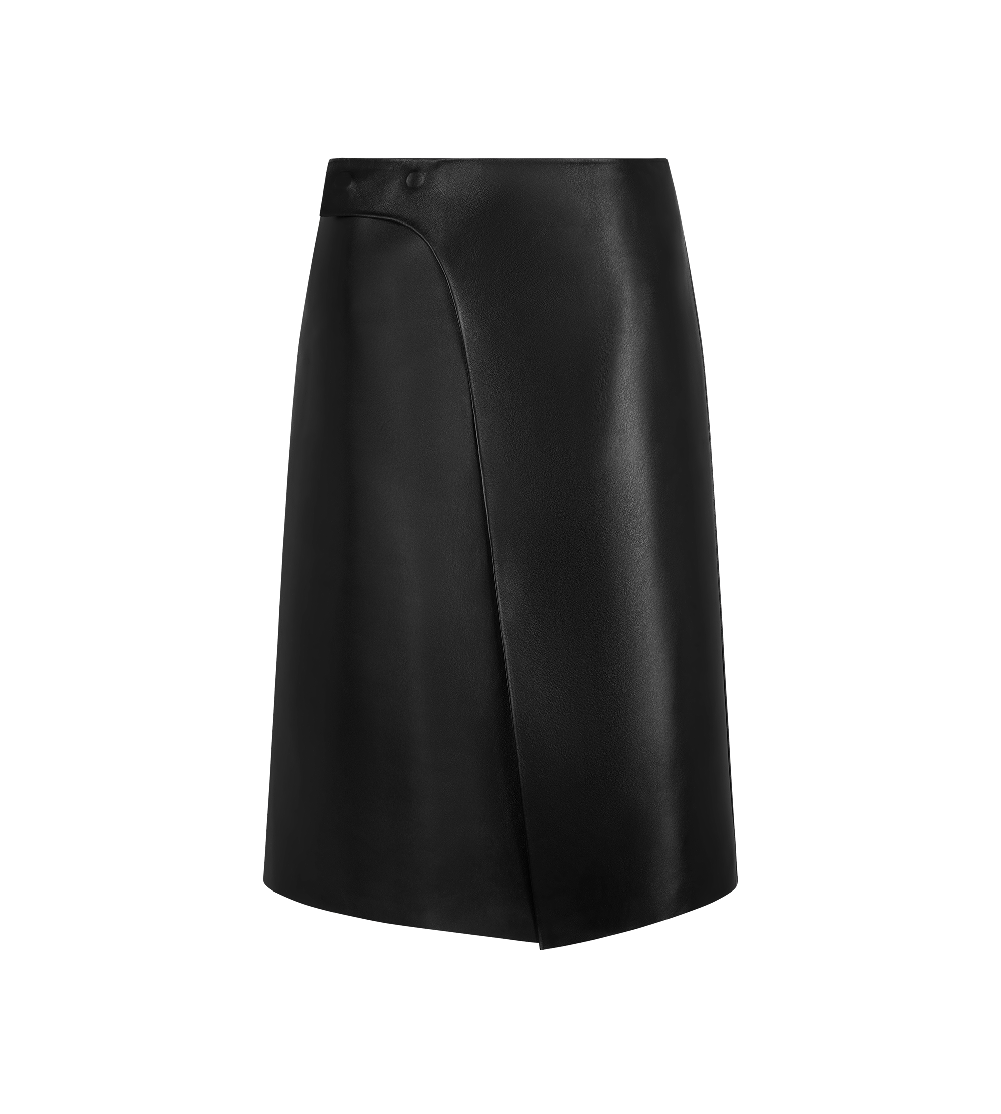 BONDED NAPPA LEATHER WRAP SKIRT