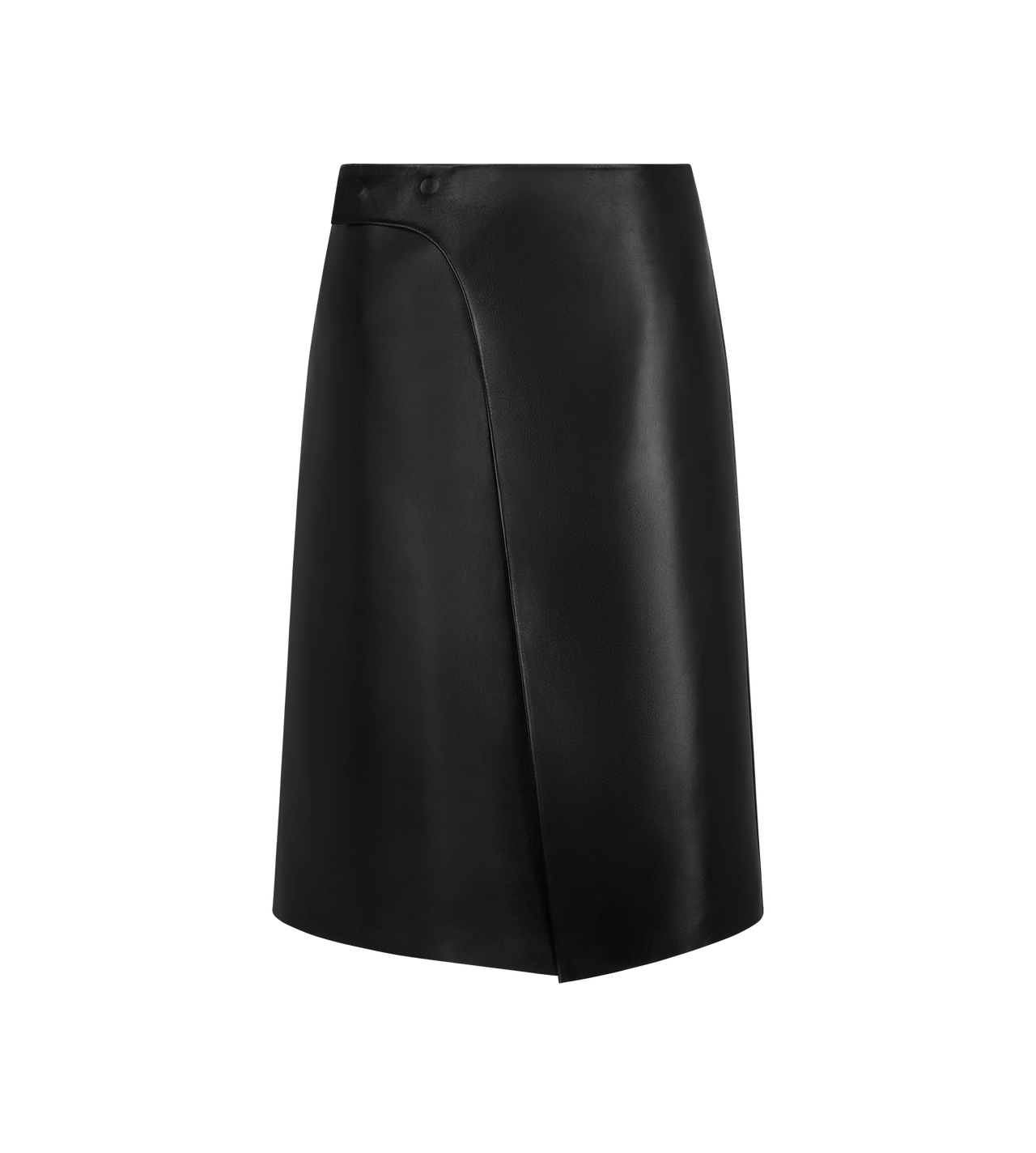 BONDED NAPPA LEATHER WRAP SKIRT image number 0