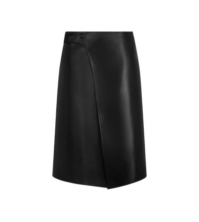 BONDED NAPPA LEATHER WRAP SKIRT image number 0
