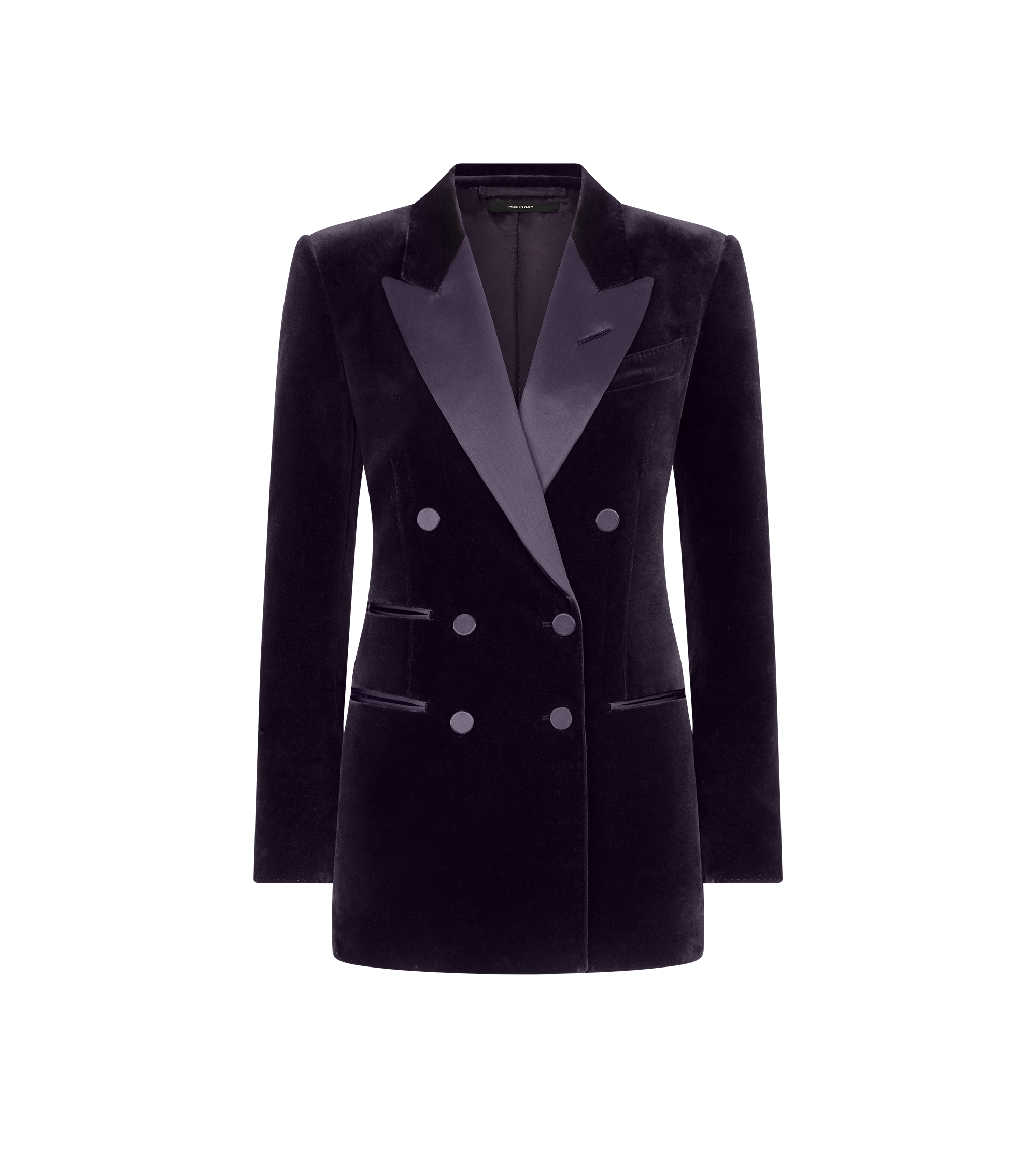 DOUBLE BREASTED PEAK LAPEL VELVET TUXEDO JACKET
