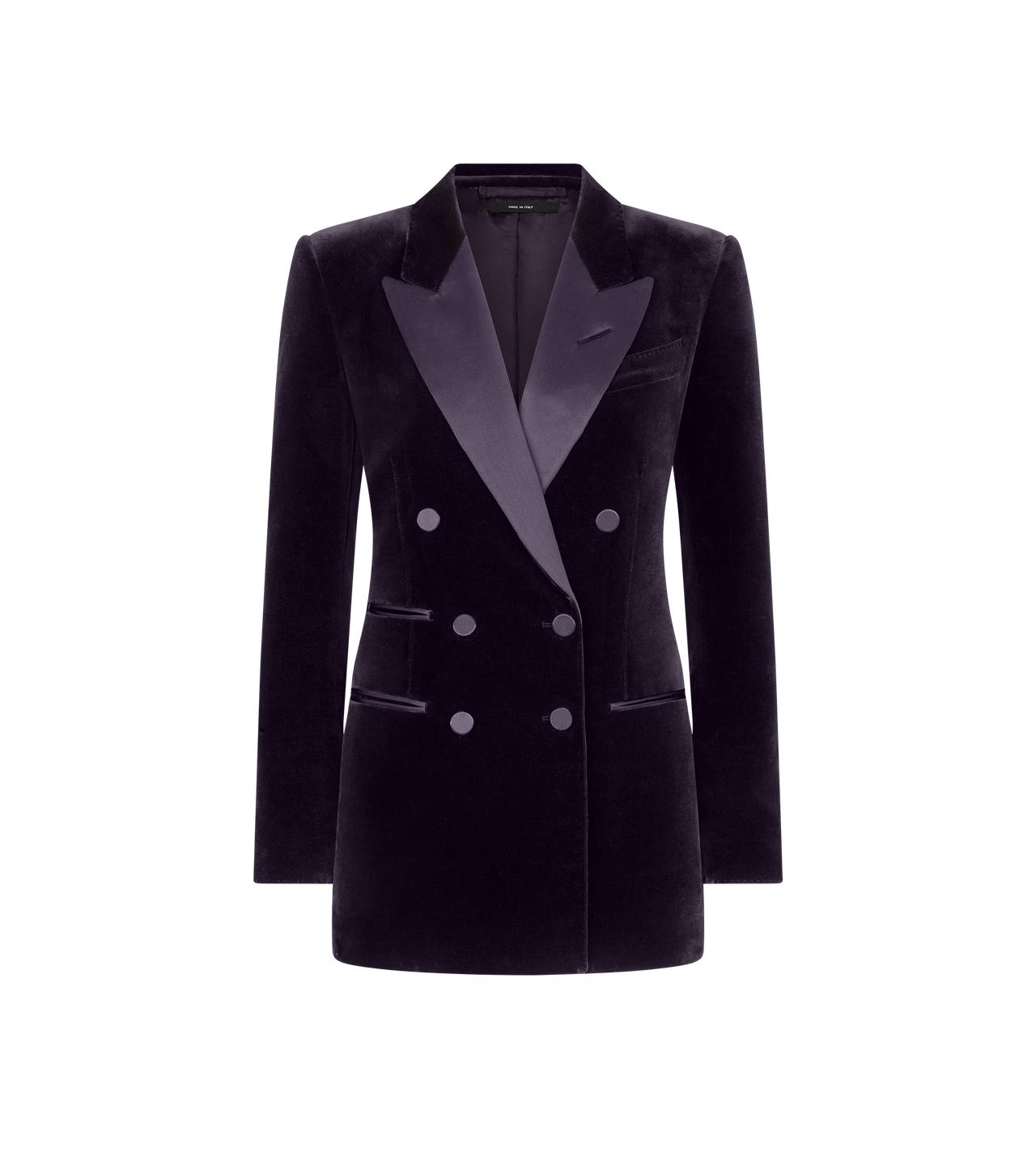 DOUBLE BREASTED PEAK LAPEL VELVET TUXEDO JACKET image number 0