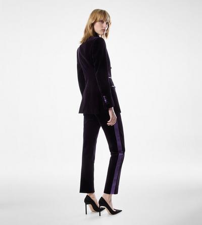 DOUBLE BREASTED PEAK LAPEL VELVET TUXEDO JACKET image number 2