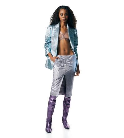 IRIDESCENT SABLE' TAILORED JACKET image number 1