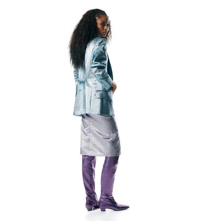 IRIDESCENT SABLE' TAILORED JACKET image number 2