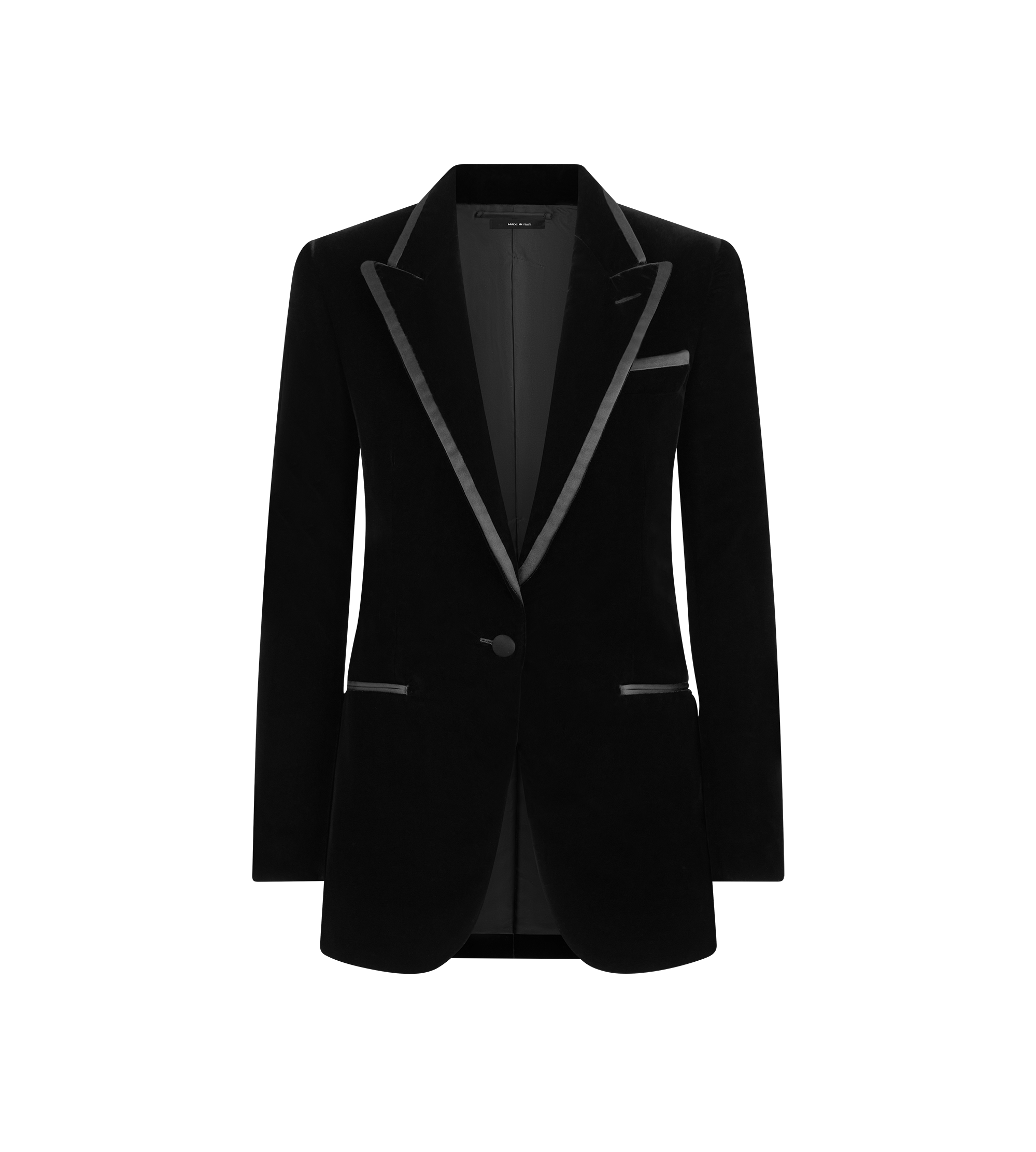 VELVET "WALLIS" SINGLE BREASTED TUXEDO JACKET