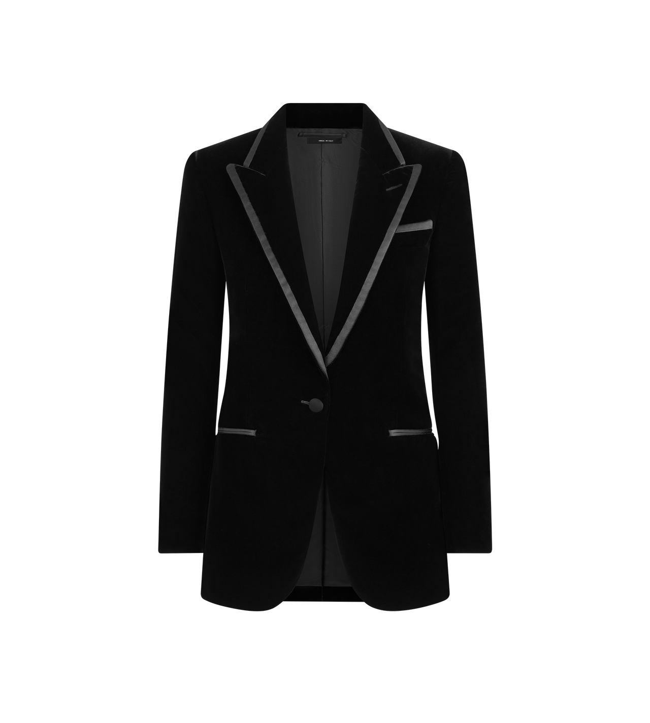 VELVET "WALLIS" SINGLE BREASTED TUXEDO JACKET image number 0