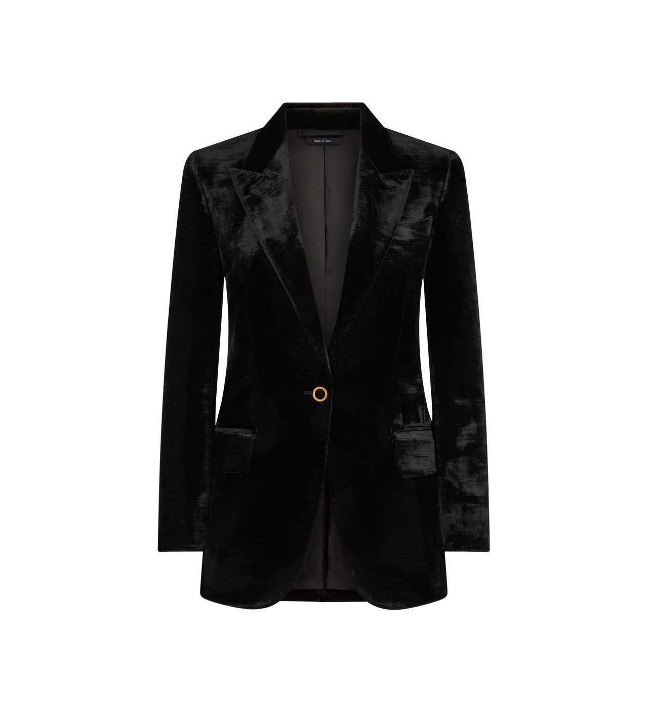 TEXTURED VELVET "WALLIS" SINGLE BREASTED JACKET image number 0