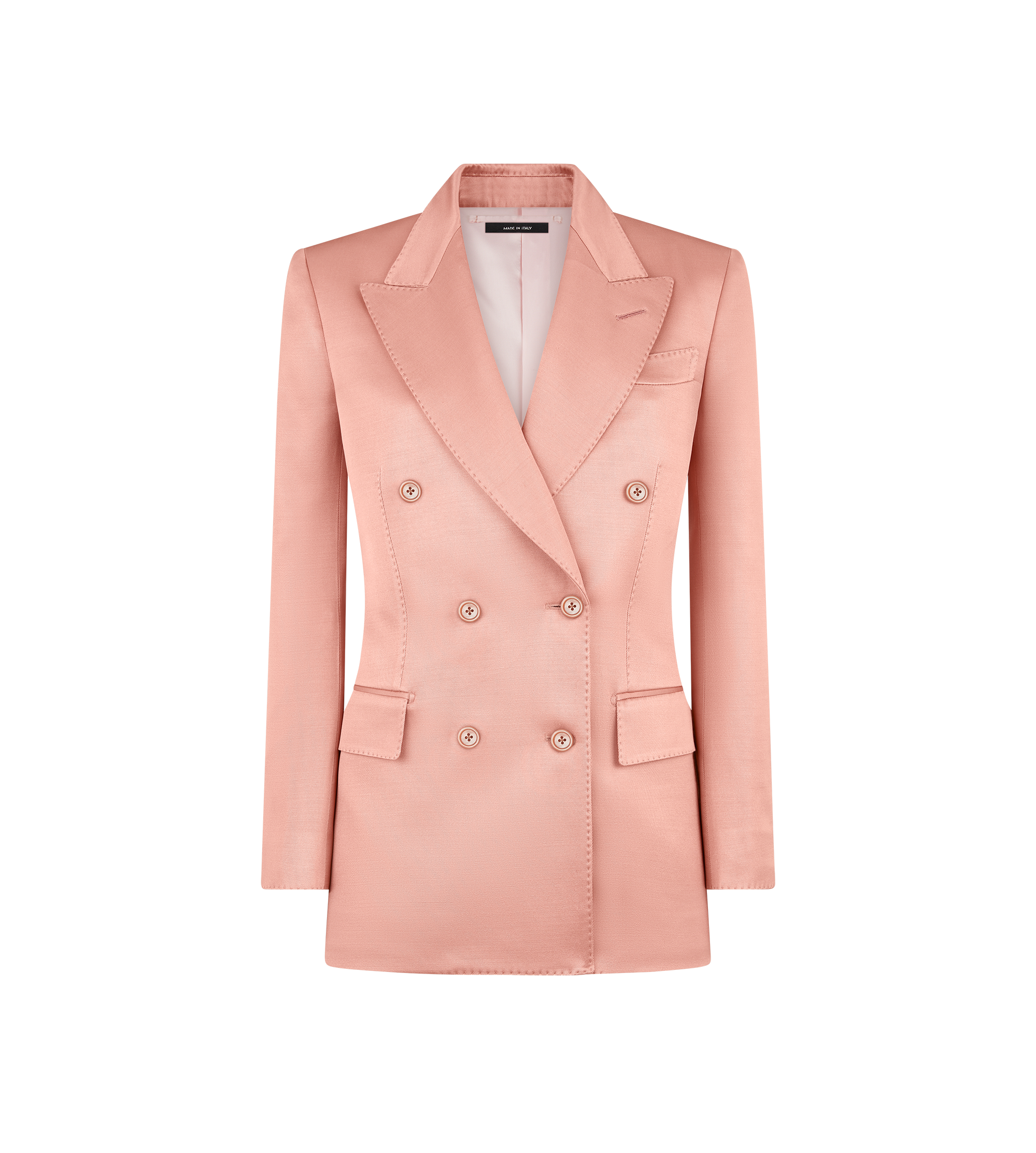 SILK AND WOOL TWILL "WALLIS" DOUBLE BREASTED JACKET
