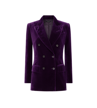 ジャケット TOM FORD FW24 DOUBLE-BREASTED JACKET (GI2971 FAX1216AW040) SILK AND WOOL TWILL 