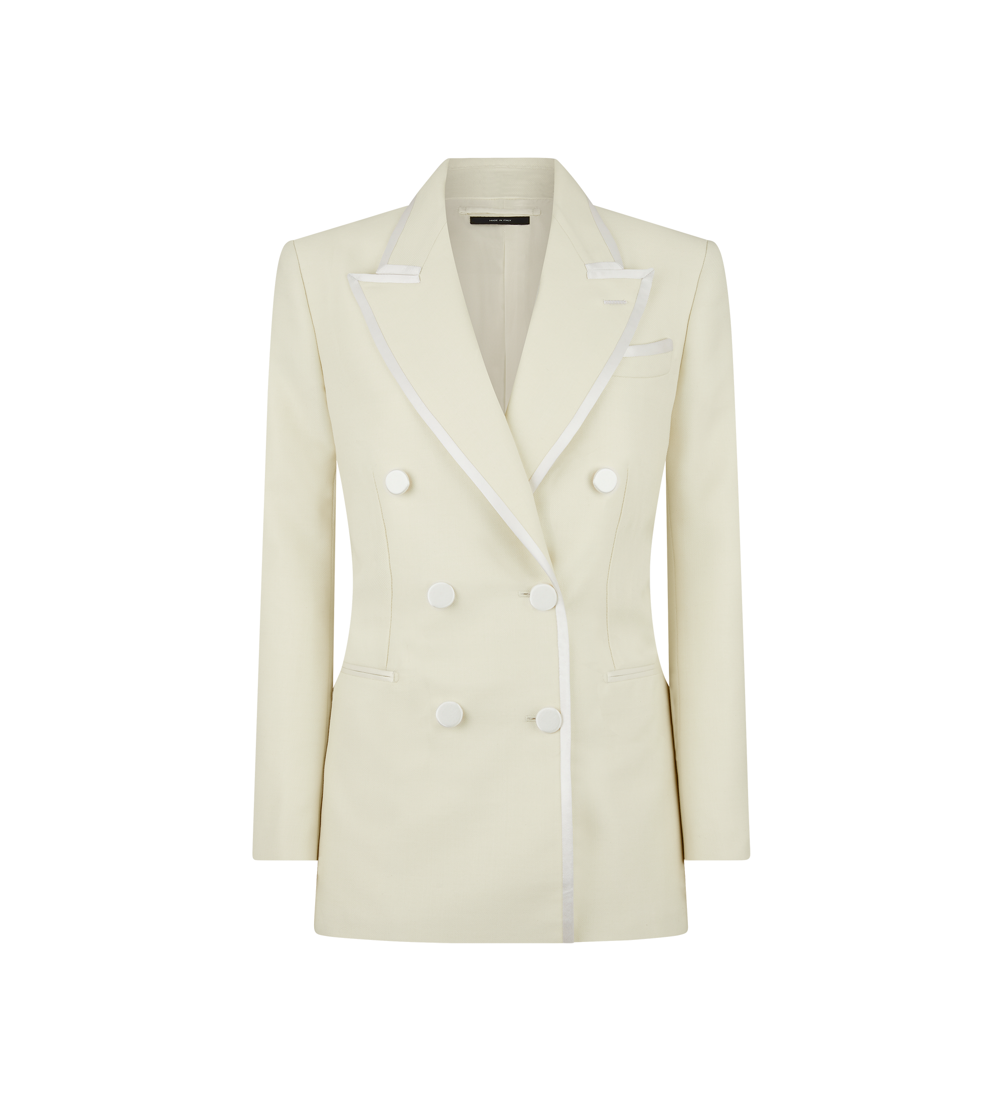 SILK AND MOHAIR BLEND "WALLIS"  DOUBLE BREASTED TUXEDO JACKET