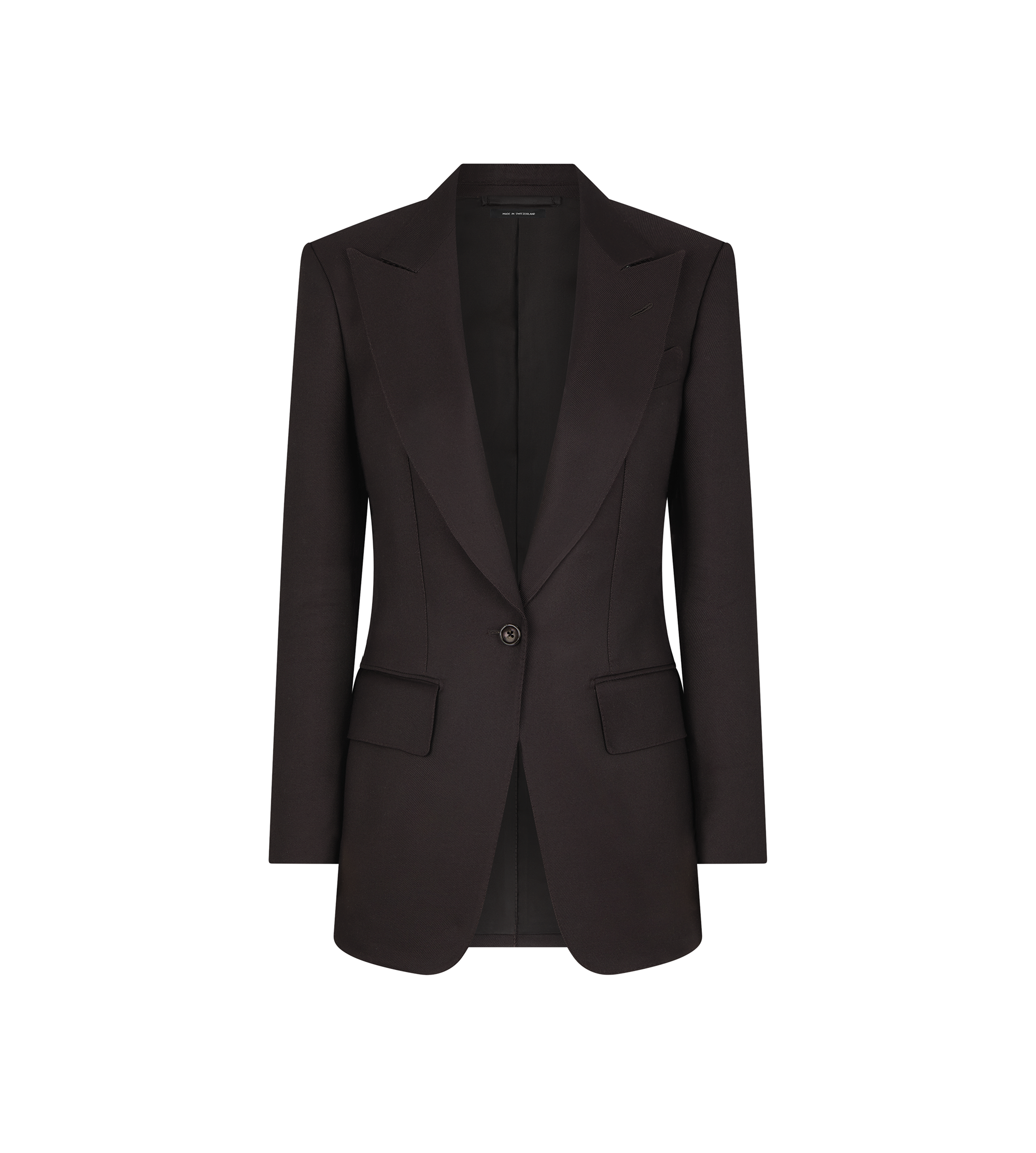 WOOL SILK TWILL "BIANCA" SINGLE BREASTED JACKET
