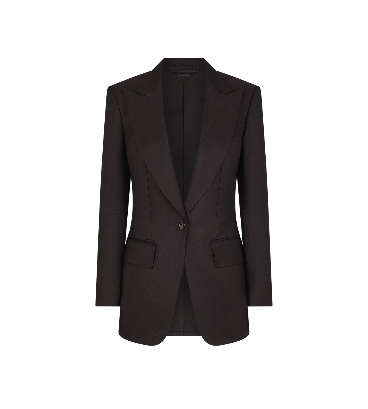 WOOL SILK TWILL "BIANCA" SINGLE BREASTED JACKET image number 0