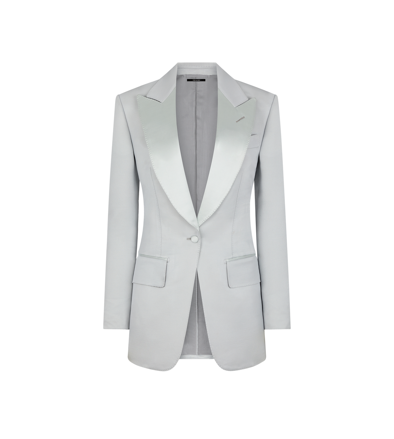 LUSTROUS BARATHEA SILK BLEND "BIANCA" SINGLE BREASTED TUXEDO JACKET image number 0