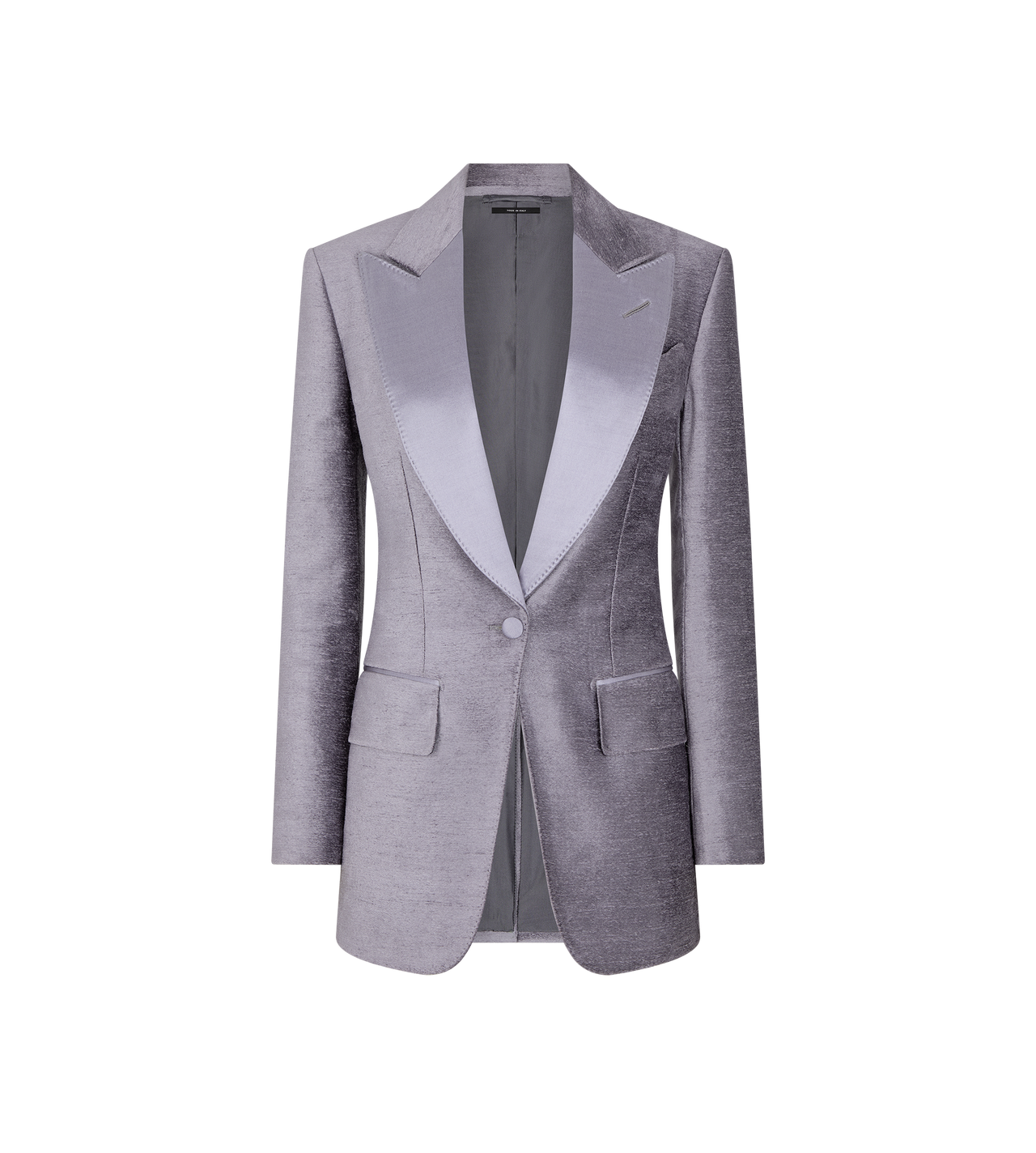 VELOUR "BIANCA" SINGLE BREASTED TUXEDO JACKET image number 0