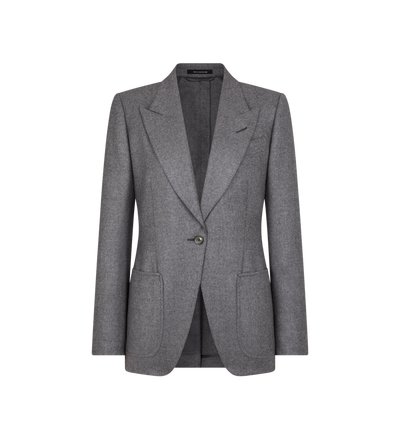 SINGLE BREASTED PEAK LAPEL CASHMERE JACKET image number 0