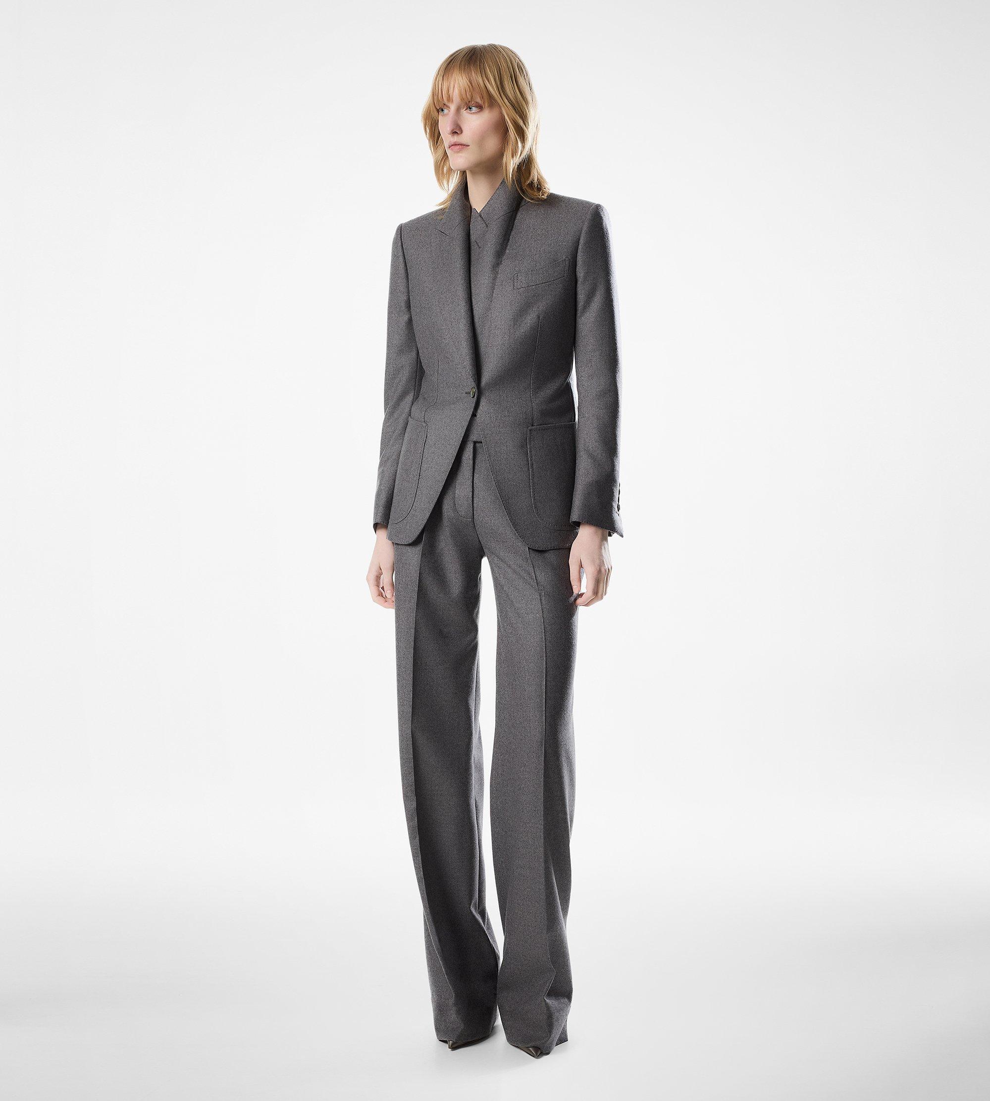 SINGLE BREASTED PEAK LAPEL CASHMERE JACKET