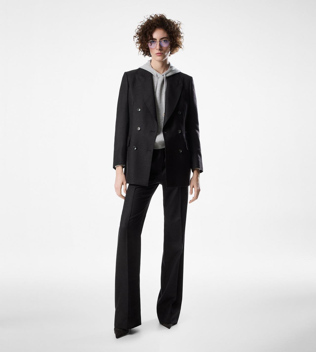 DOUBLE BREASTED PEAK LAPEL CASHMERE JACKET image number 2