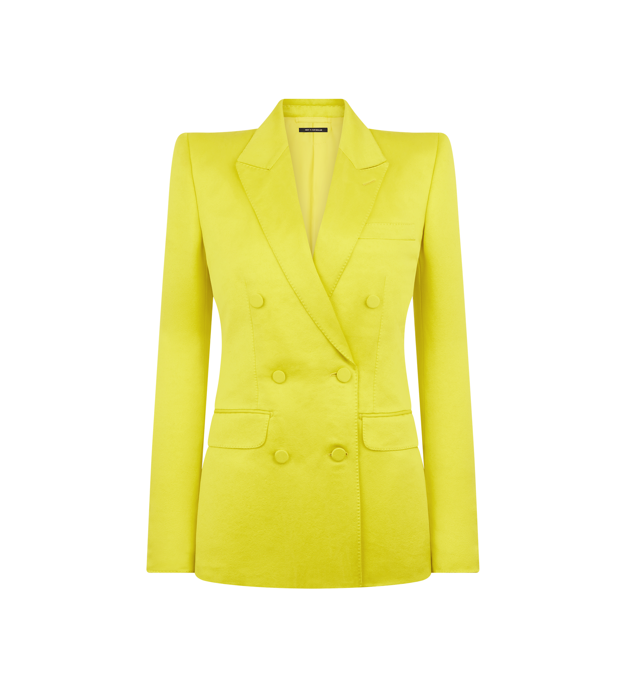 WASHED COTTON SILK BLEND DUCHESSE DOUBLE BREASTED JACKET