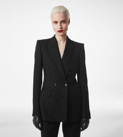 SHARP HERRINGBONE DOUBLE BREASTED JACKET image number 3