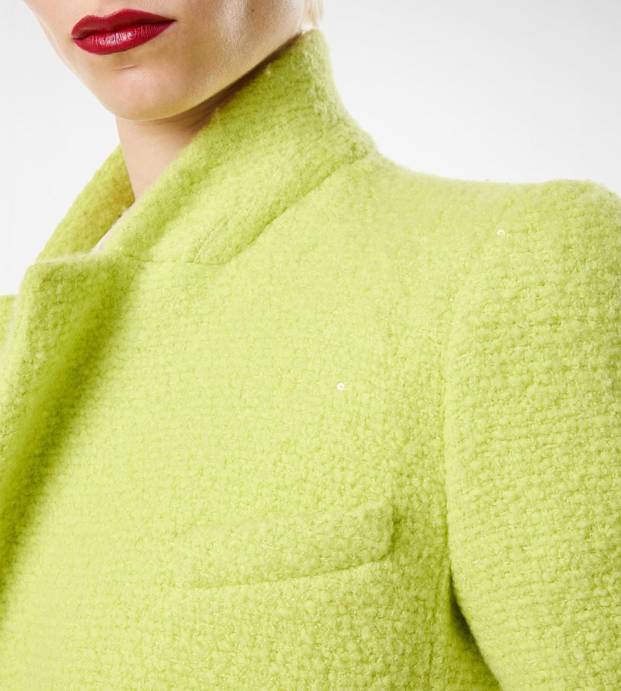 SEQUINED WOOL CASHMERE AND SILK BLEND TWEED WRAP JACKET image number 1