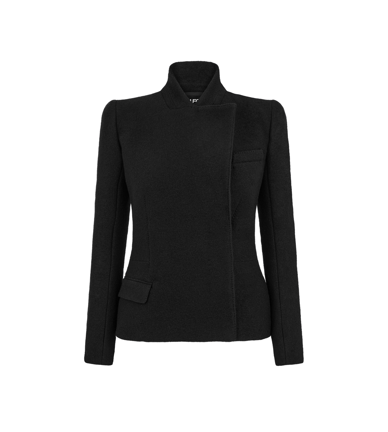 COMPACT STRETCH BOUCLE' WRAP JACKET image number 0
