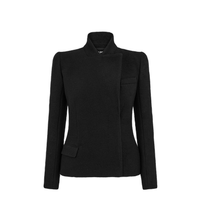 COMPACT STRETCH BOUCLE' WRAP JACKET image number 0