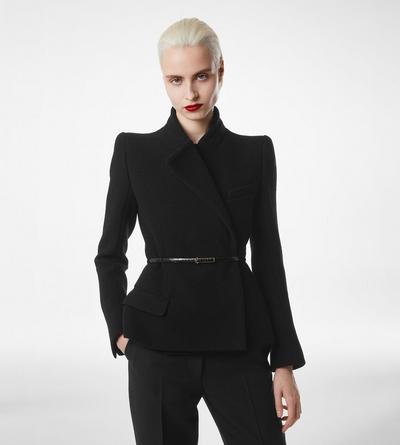 COMPACT STRETCH BOUCLE' WRAP JACKET image number 2