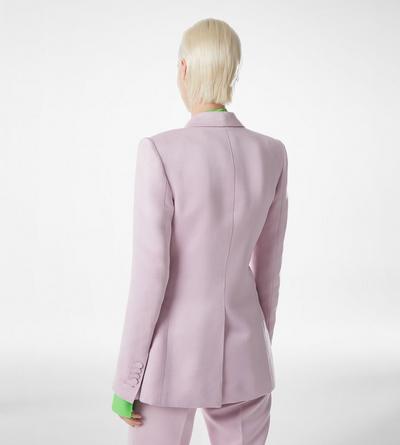 WASHED COTTON SILK BLEND DUCHESSE SINGLE BREASTED JACKET image number 4