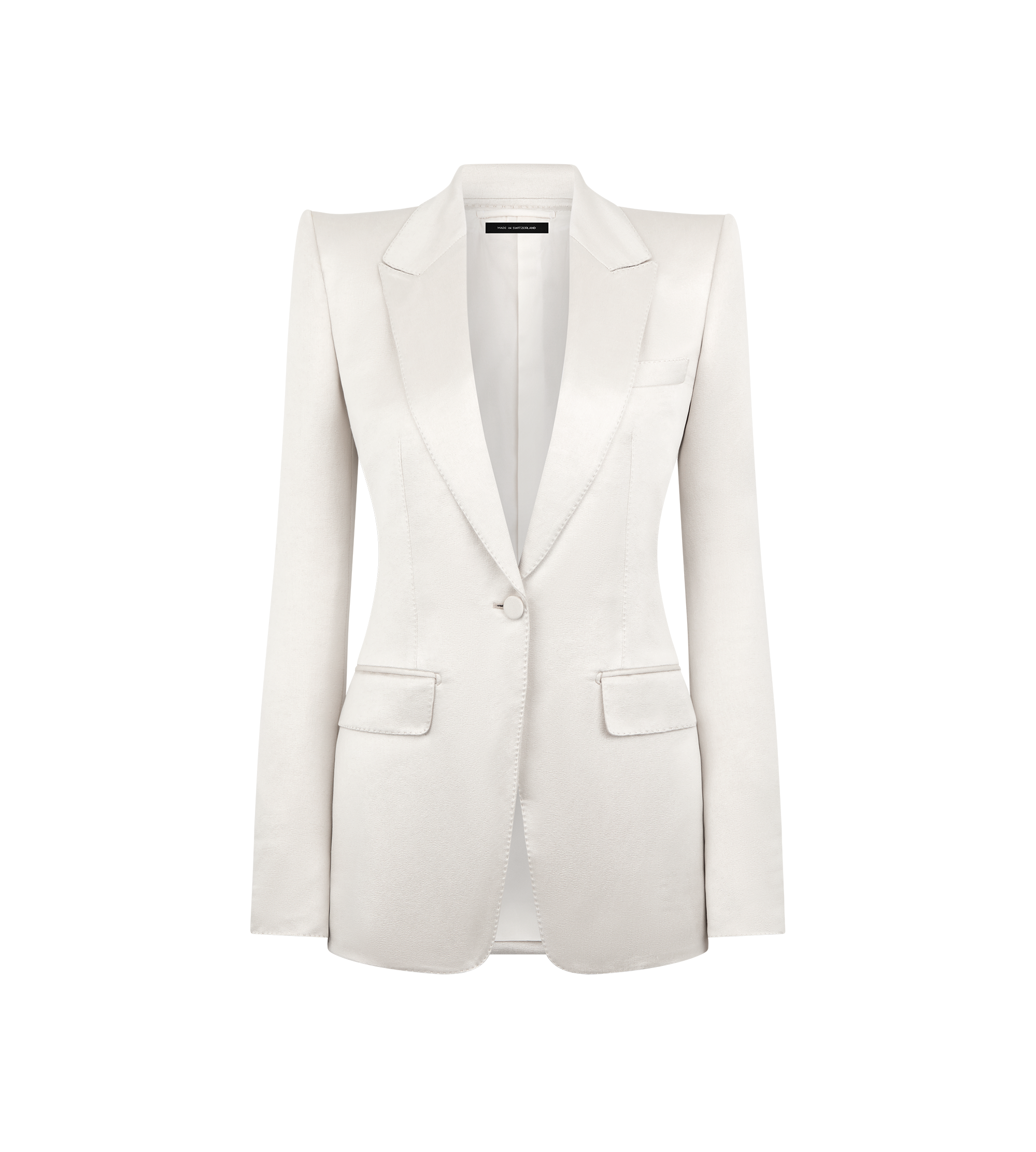 WASHED COTTON SILK BLEND DUCHESSE SINGLE BREASTED JACKET