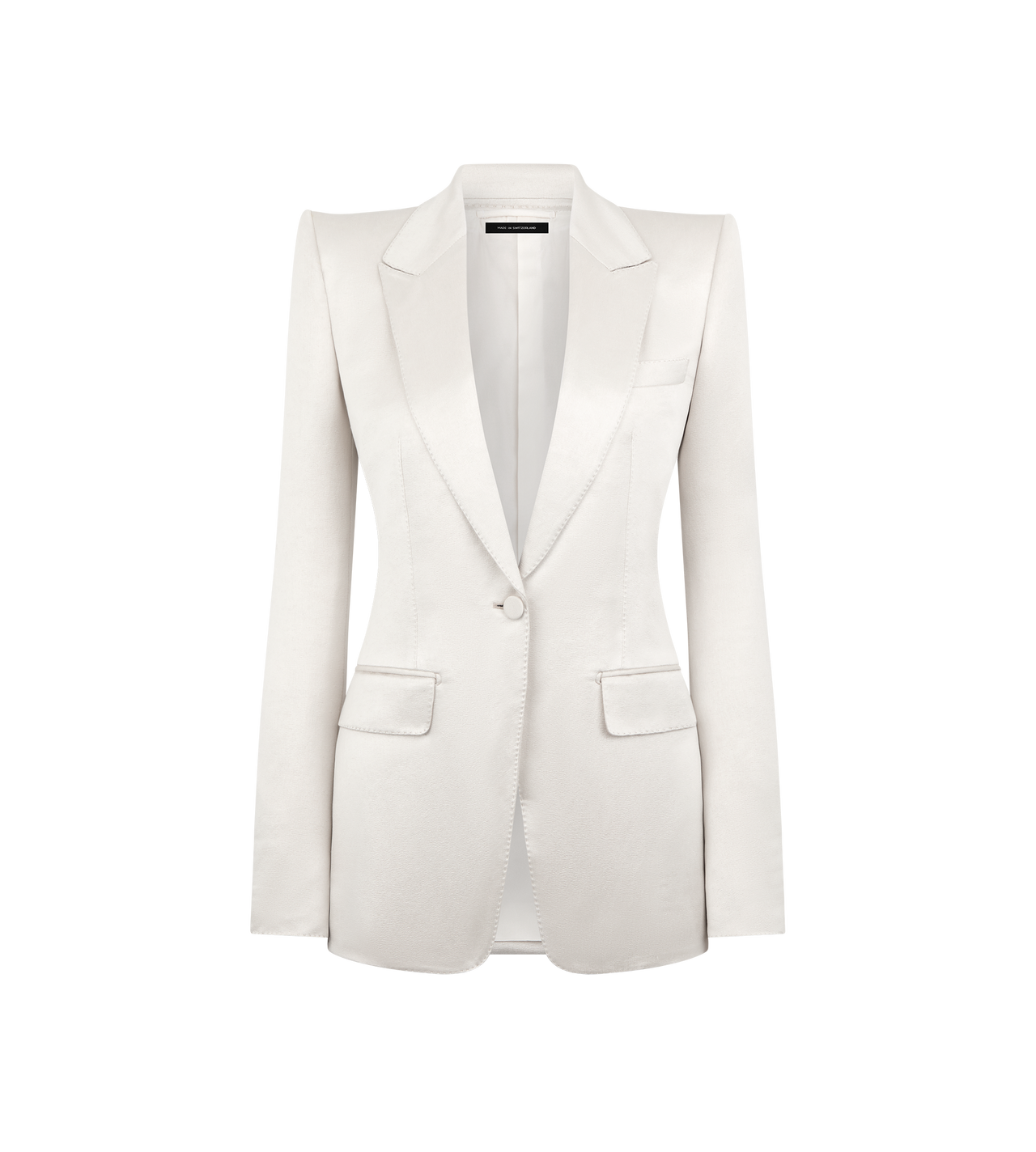 WASHED COTTON SILK BLEND DUCHESSE SINGLE BREASTED JACKET image number 0