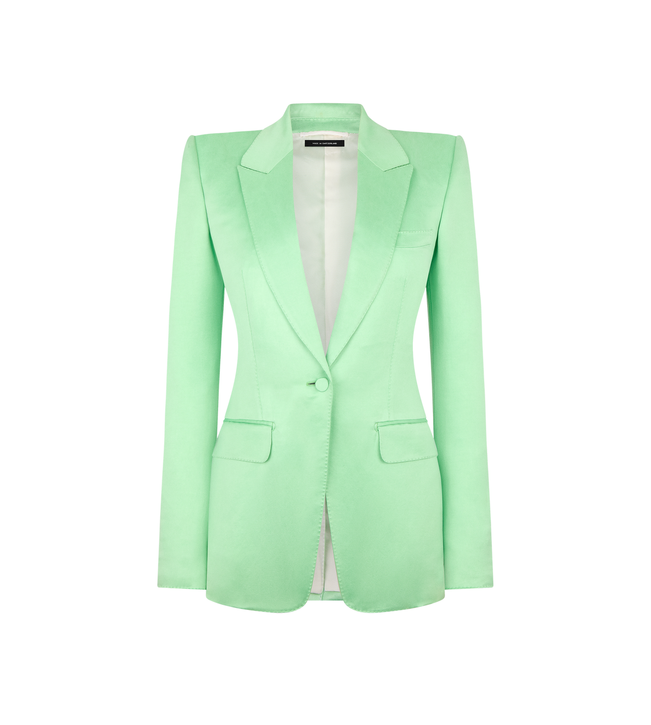 WASHED COTTON SILK BLEND DUCHESSE SINGLE BREASTED JACKET image number 0