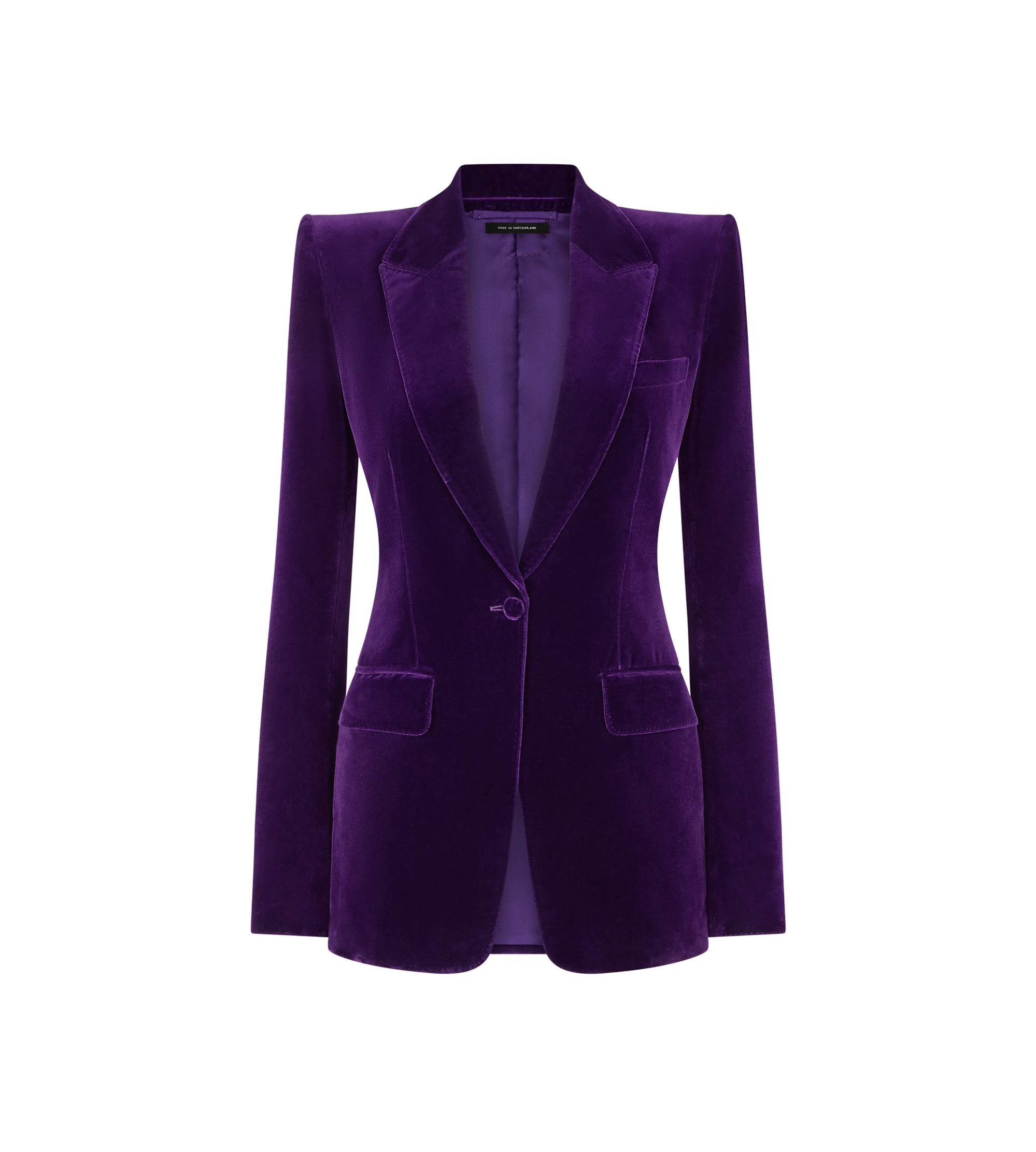 COTTON VELVET SINGLE BREASTED JACKET