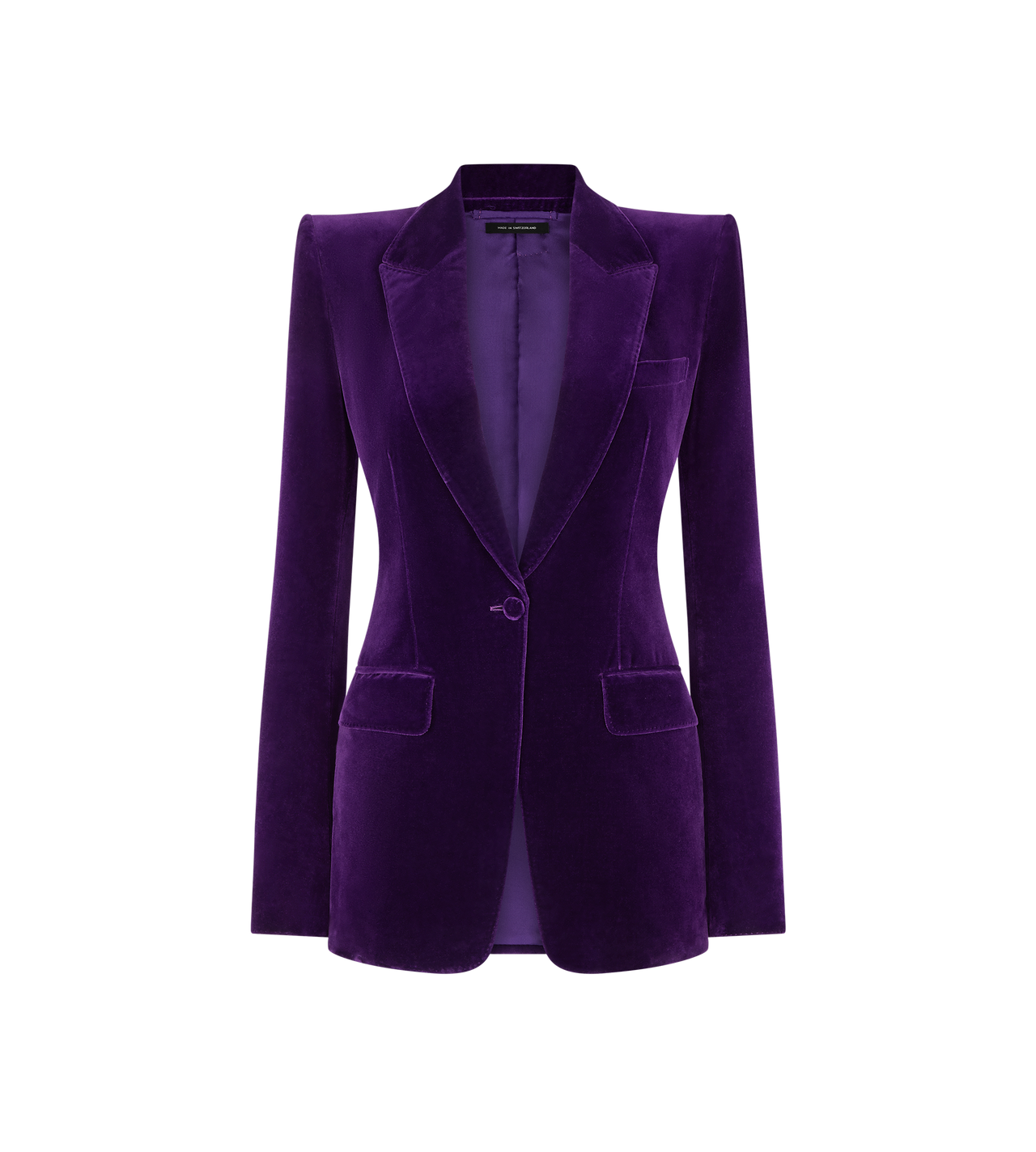 COTTON VELVET SINGLE BREASTED JACKET image number 0