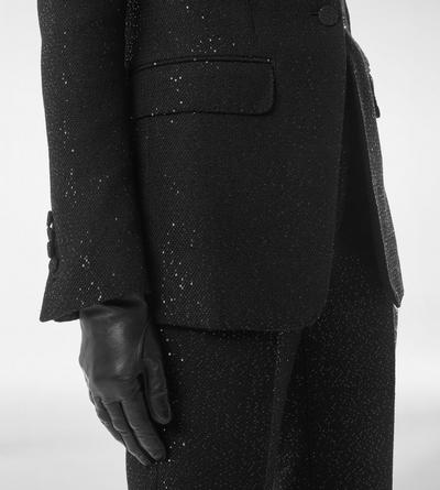 SEQUINED WOOL BLEND CREPE SINGLE BREASTED JACKET image number 1