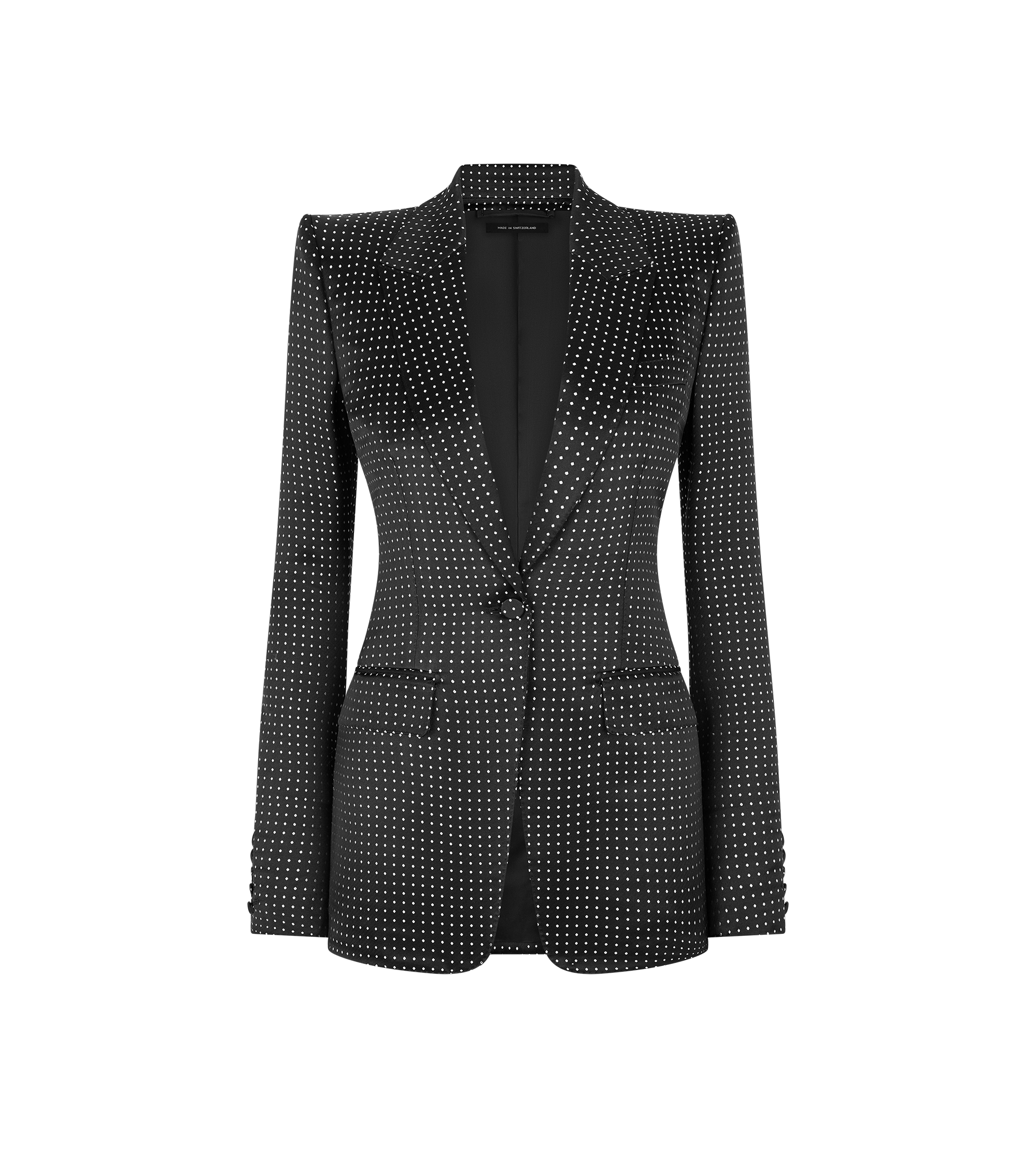 JACQUARD POLKA DOT DUCHESSE SINGLE BREASTED JACKET