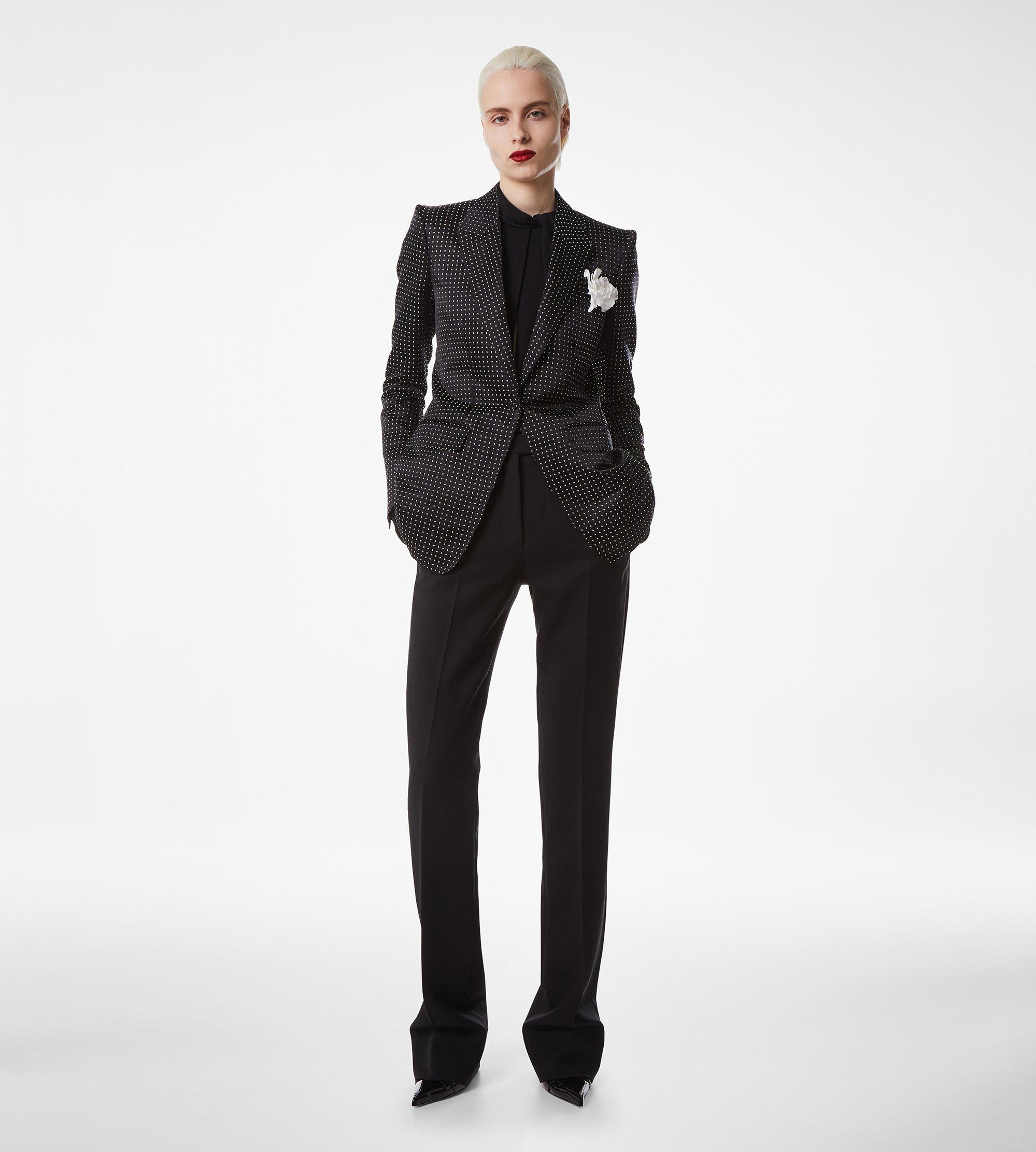 JACQUARD POLKA DOT DUCHESSE SINGLE BREASTED JACKET