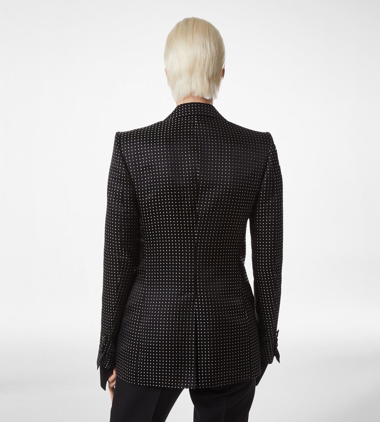JACQUARD POLKA DOT DUCHESSE SINGLE BREASTED JACKET image number 3