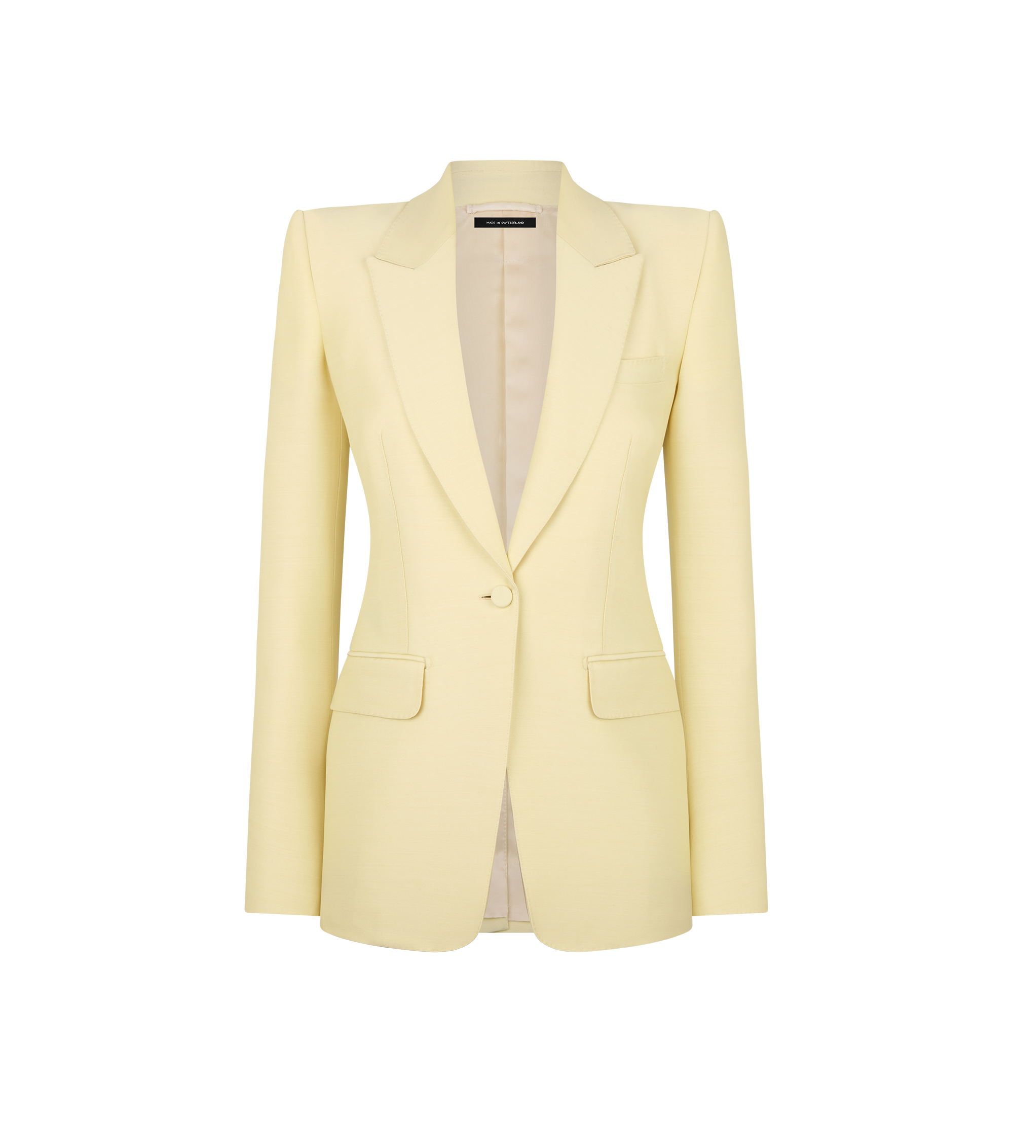 WOOL SILK RADZMIR SINGLE BREASTED PEAK LAPEL JACKET
